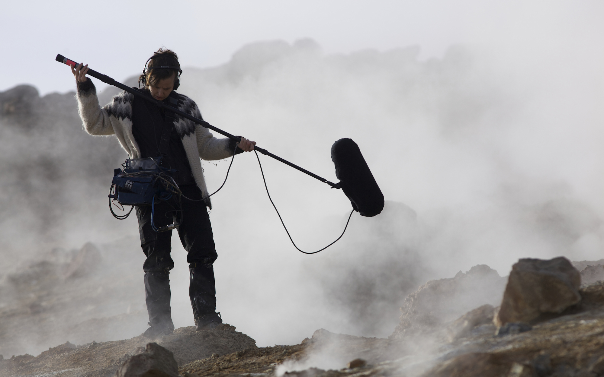 Jana Winderen - recording in Iceland 2014, photo credit Finnbogi Petursson